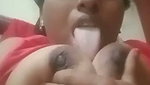 Tamil aunty sucking boob herself  show