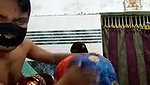 Bhabhi giving Blowjob  husband rubing her wife pussy
