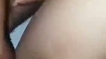Boyfriend taping his dick on gf pussy  cum on her