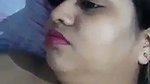 beautiful aunty showing boobs  eating chocolate