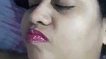 beautiful aunty showing boobs  eating chocolate