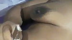 beautiful aunty showing boobs  eating chocolate