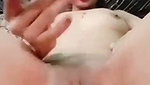 Sexy slim girl showing her pussy