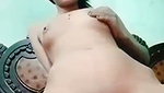 Sexy slim girl showing her pussy