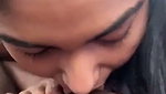 Beautiful hot girlfriend giving Blowjob