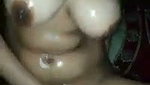 Horny girl undress  apply oil masturbation