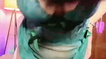 Sexy girl drilling her pussy with black dilo