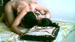 Wife riding his dick on bed