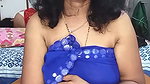 Mature lady transparent saree showing her nipple on live