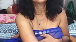 Mature lady transparent saree showing her nipple on live