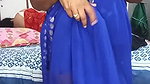 Mature lady transparent saree showing her nipple on live