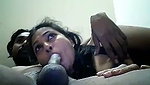 Sexy girlfriend giving Blowjob to bf cock