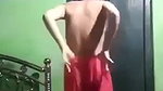 Village girl playing with boobs