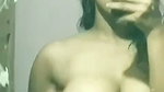 Sexy girl playingw with boob