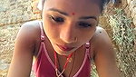 Village aunty showing her boobs in open area