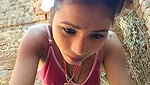 Village aunty showing her boobs in open area