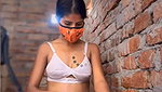 Village girl taking bath