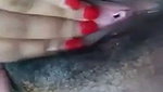 Hot girl showing her pink pussy
