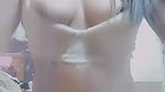 Bitch showing her boobs and ass