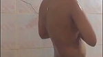 Cute babe making video of fingering and bathing