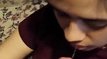 Beautiful girl giving Blowjob to his cousin brother