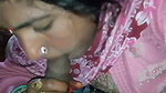 Mature aunty giving Blowjob while husband watching tv