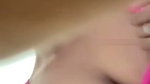 Boyfriend jerking her dick on videocall