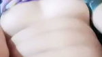 Sexy wow girl fingering  try to suck her own boob