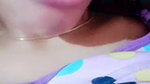 Sexy wow girl fingering  try to suck her own boob