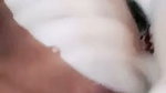 Sexy wow girl fingering  try to suck her own boob