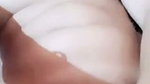 Sexy wow girl fingering  try to suck her own boob