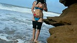 Hot couple fucking on beach
