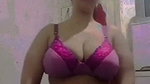 Lady showing her huge boobs