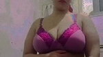 Lady showing her huge boobs