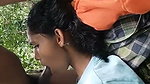 Girlfriend give Blowjob to bf in jungle