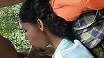 Girlfriend give Blowjob to bf in jungle