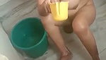 Mature aunty bhabhi in bathroom