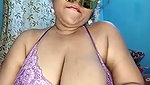 Sexy aunty showing her huge boobs dancing  Masturbating on live