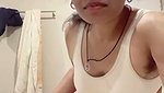 Cute wife making tits video for husband