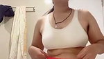 Cute wife making tits video for husband