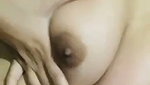 Horny girl showing her tits and ass