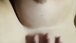 Horny girl showing her tits and ass