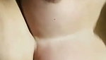 Horny girl showing her tits and ass