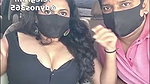 Sexy girl showing her boobs  boyfriend suck