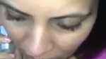 Wife talking on mobile with husband  giving Blowjob to lover