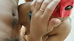 Girlfriend giving Blowjob  show her asshole