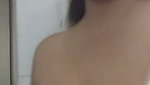 Sexy girl pressing her boobs