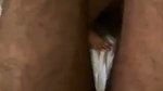 Boyfriend jerking  cum on him while seeing gf boob