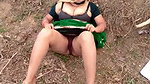 Aunty showing her huge boobs  pussy outdoor