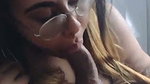 Fatty aunty give Blowjob to husband friend